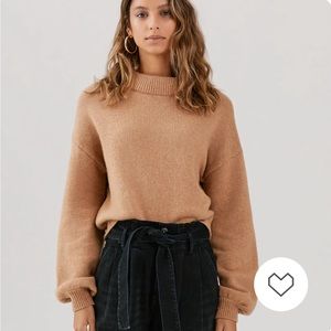 Something Navy Miranda coil neck sweater in XXS